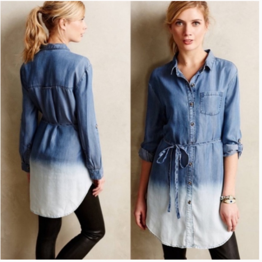 Anthropologie Holding Horses tencel ombre tunic